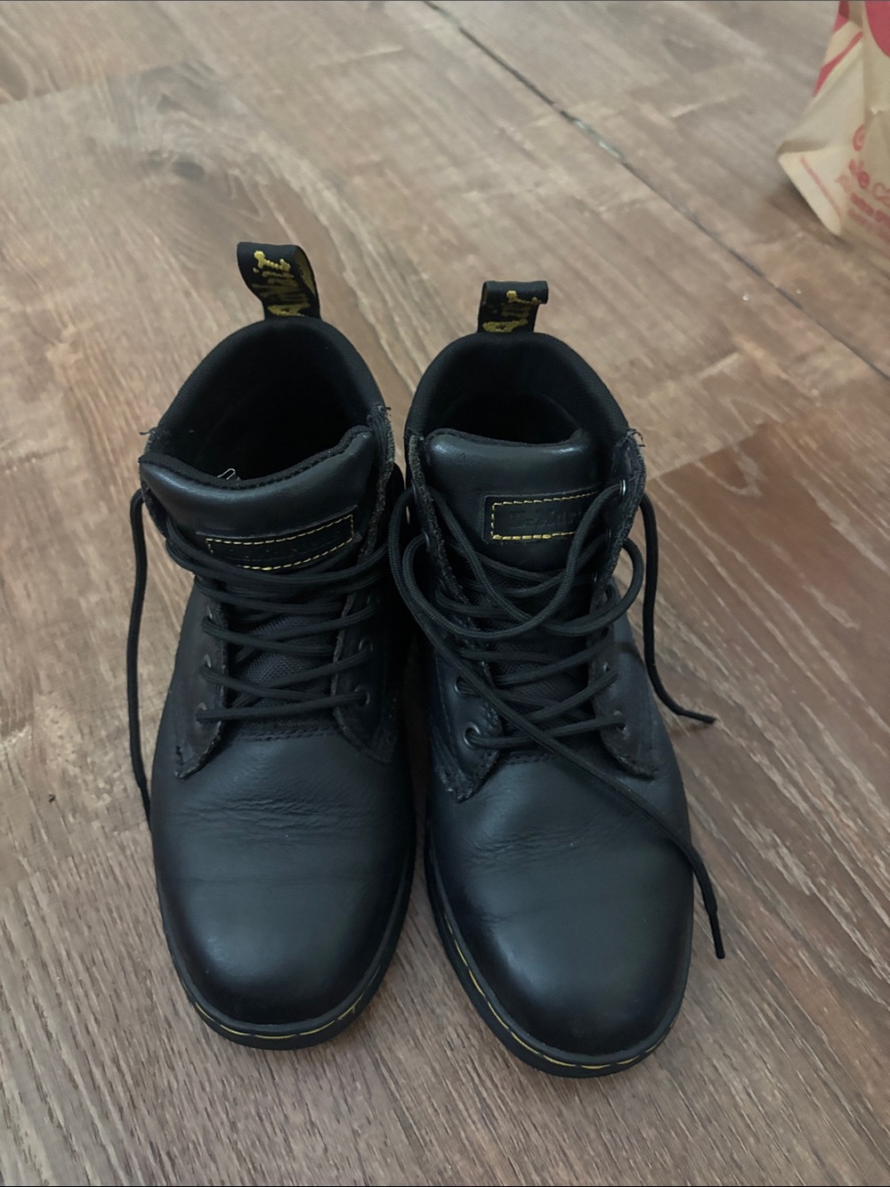 Dr. Martens Black Leather Lace-Up Boots